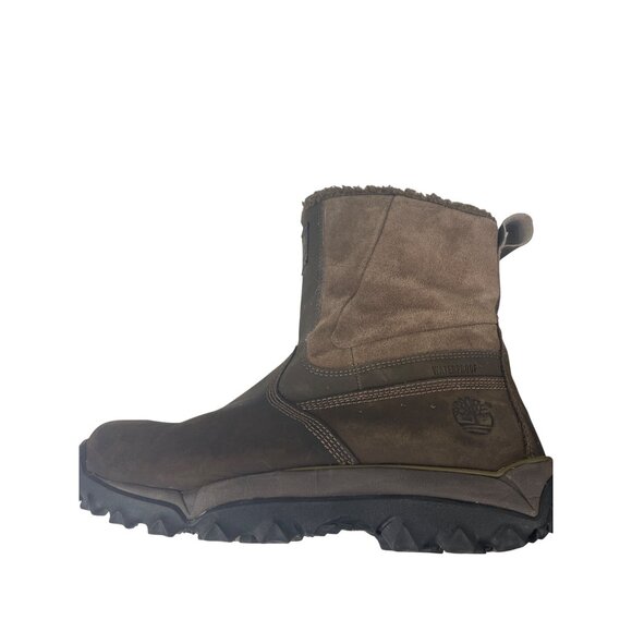 Timberland Men's 10M Rime Ridge Leather Waterproof Zip Up Hiking Boot Brown - Picture 12 of 13